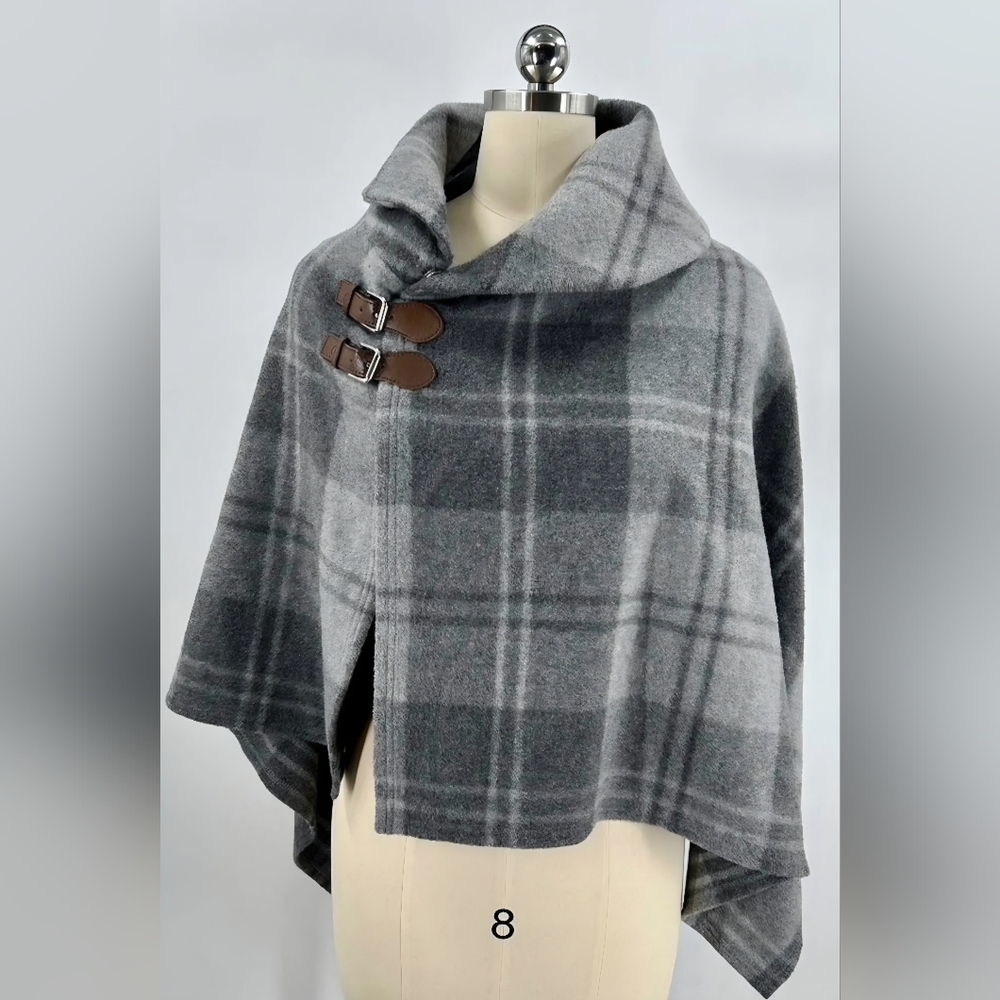 Lauren Ralph Lauren Gray Wool Blend Cape